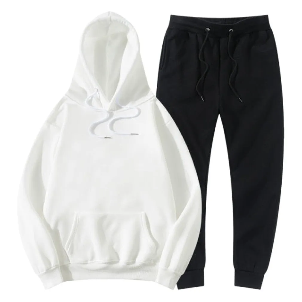 ContiNent 33 Men Women Tracksuit Hoodies Pants Jogging Sweatpants Sets Winter Fleece Jogger Sports Suit Sweatshirt Pullover Fashion