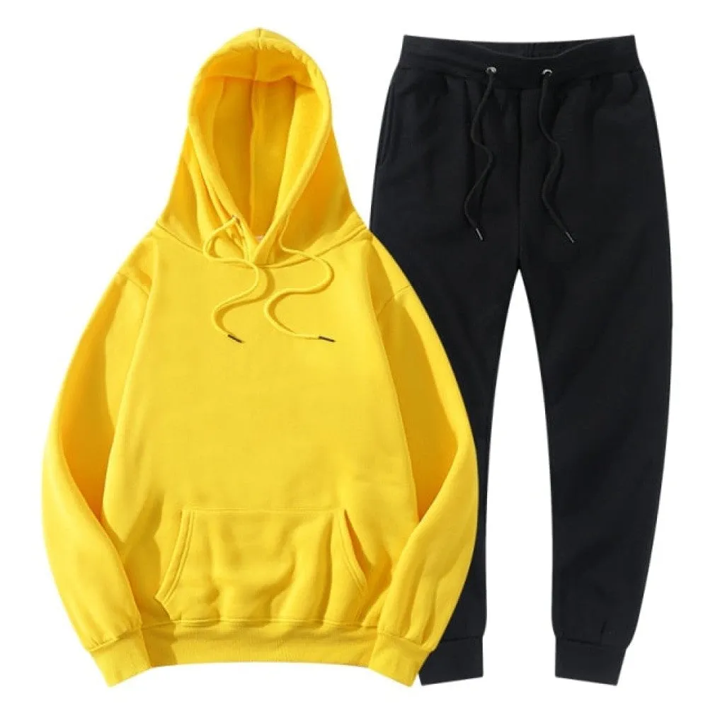 ContiNent 33 Men Women Tracksuit Hoodies Pants Jogging Sweatpants Sets Winter Fleece Jogger Sports Suit Sweatshirt Pullover Fashion