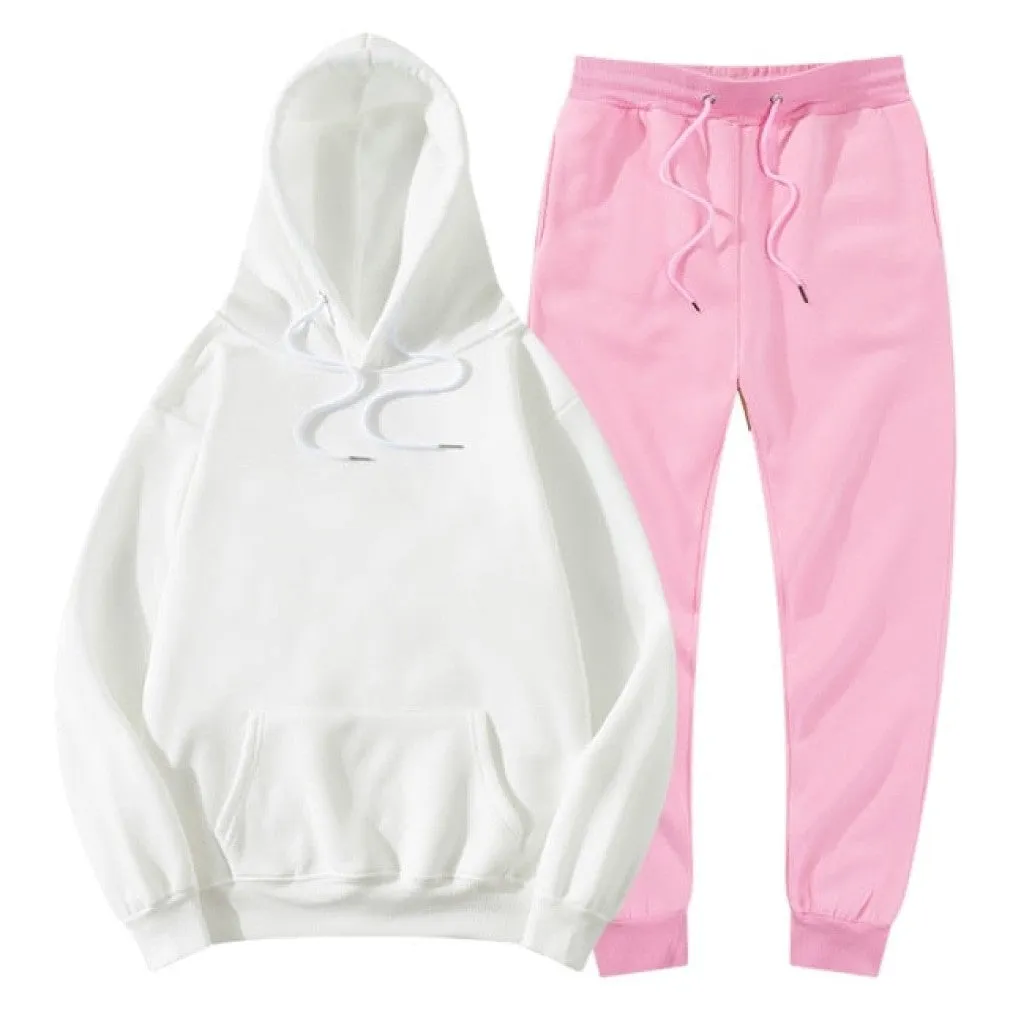ContiNent 33 Men Women Tracksuit Hoodies Pants Jogging Sweatpants Sets Winter Fleece Jogger Sports Suit Sweatshirt Pullover Fashion