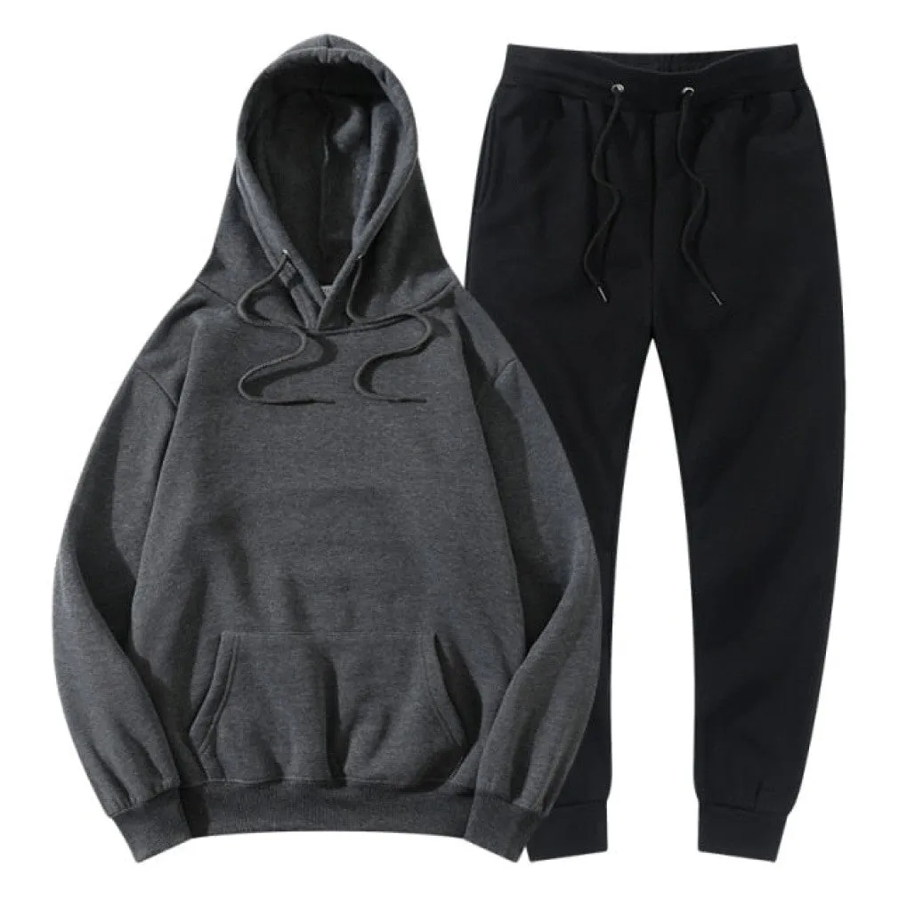 ContiNent 33 Men Women Tracksuit Hoodies Pants Jogging Sweatpants Sets Winter Fleece Jogger Sports Suit Sweatshirt Pullover Fashion
