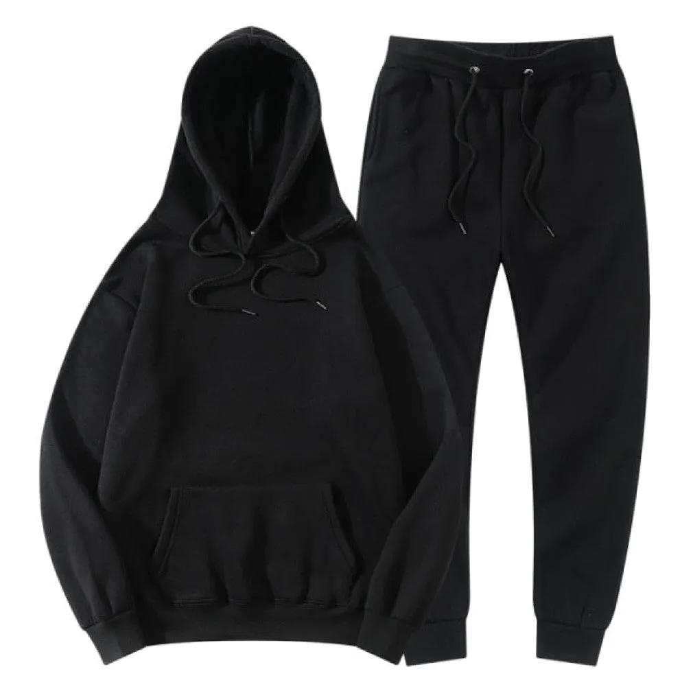 ContiNent 33 Men Women Tracksuit Hoodies Pants Jogging Sweatpants Sets Winter Fleece Jogger Sports Suit Sweatshirt Pullover Fashion