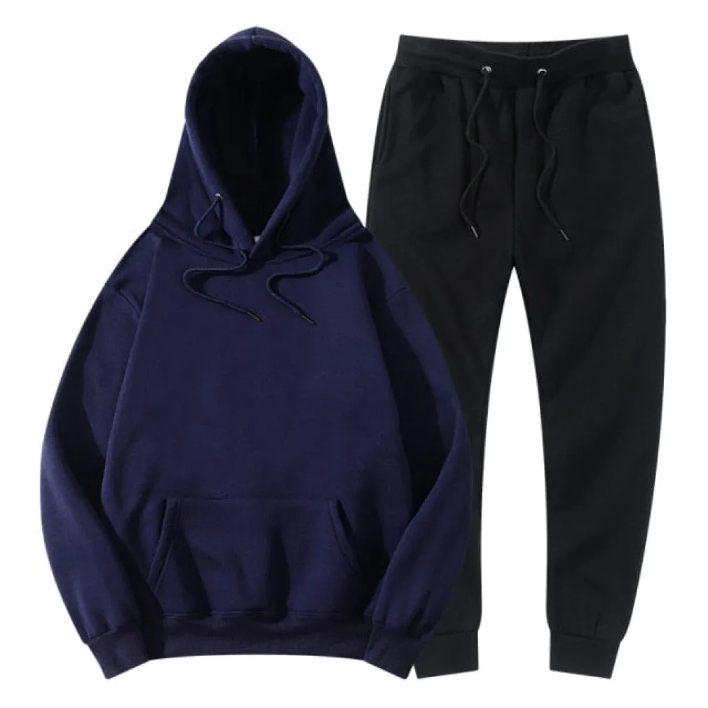 ContiNent 33 Men Women Tracksuit Hoodies Pants Jogging Sweatpants Sets Winter Fleece Jogger Sports Suit Sweatshirt Pullover Fashion
