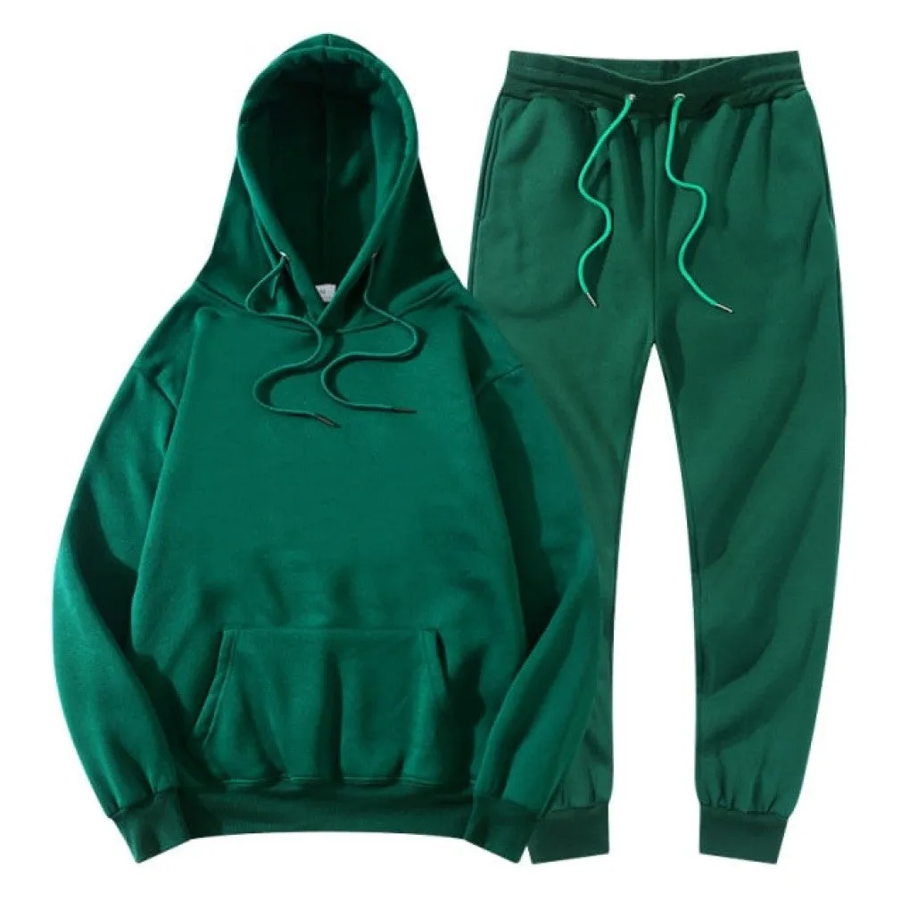 ContiNent 33 Men Women Tracksuit Hoodies Pants Jogging Sweatpants Sets Winter Fleece Jogger Sports Suit Sweatshirt Pullover Fashion