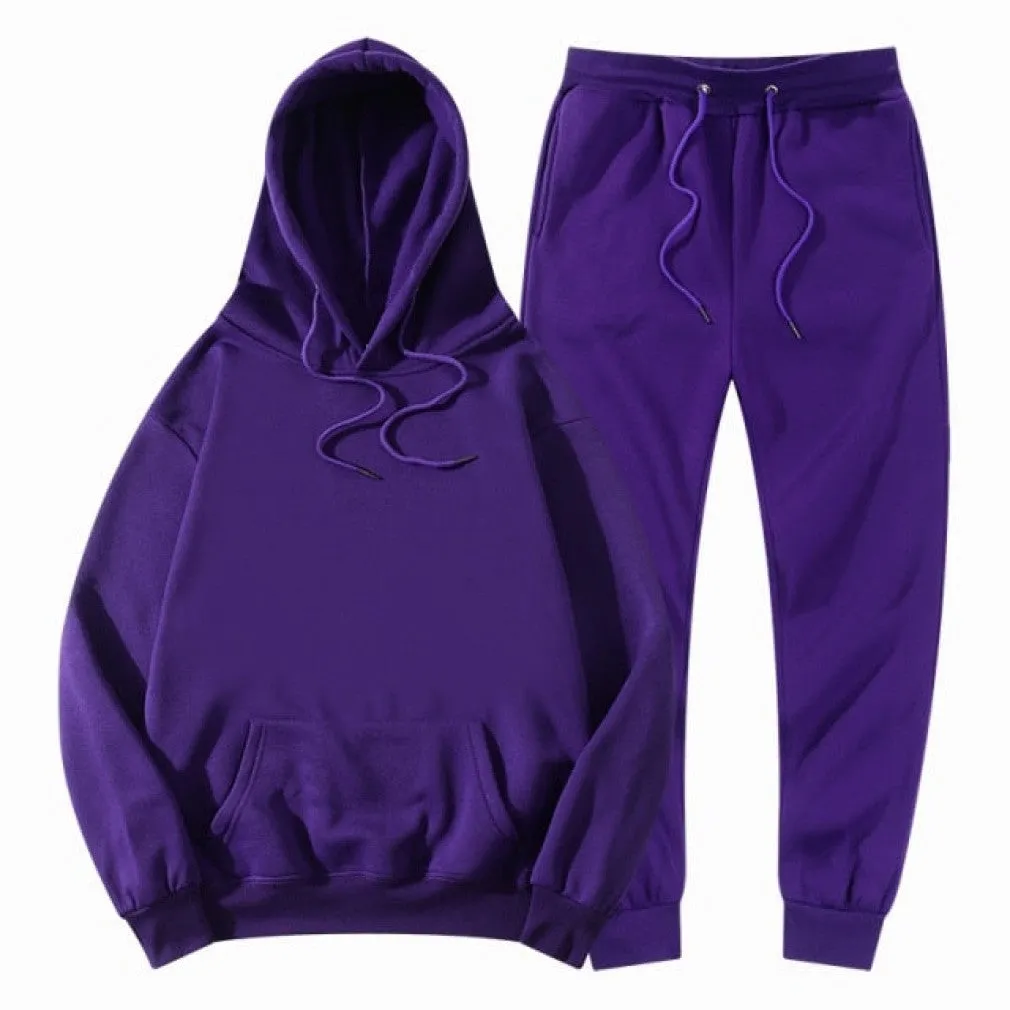 ContiNent 33 Men Women Tracksuit Hoodies Pants Jogging Sweatpants Sets Winter Fleece Jogger Sports Suit Sweatshirt Pullover Fashion