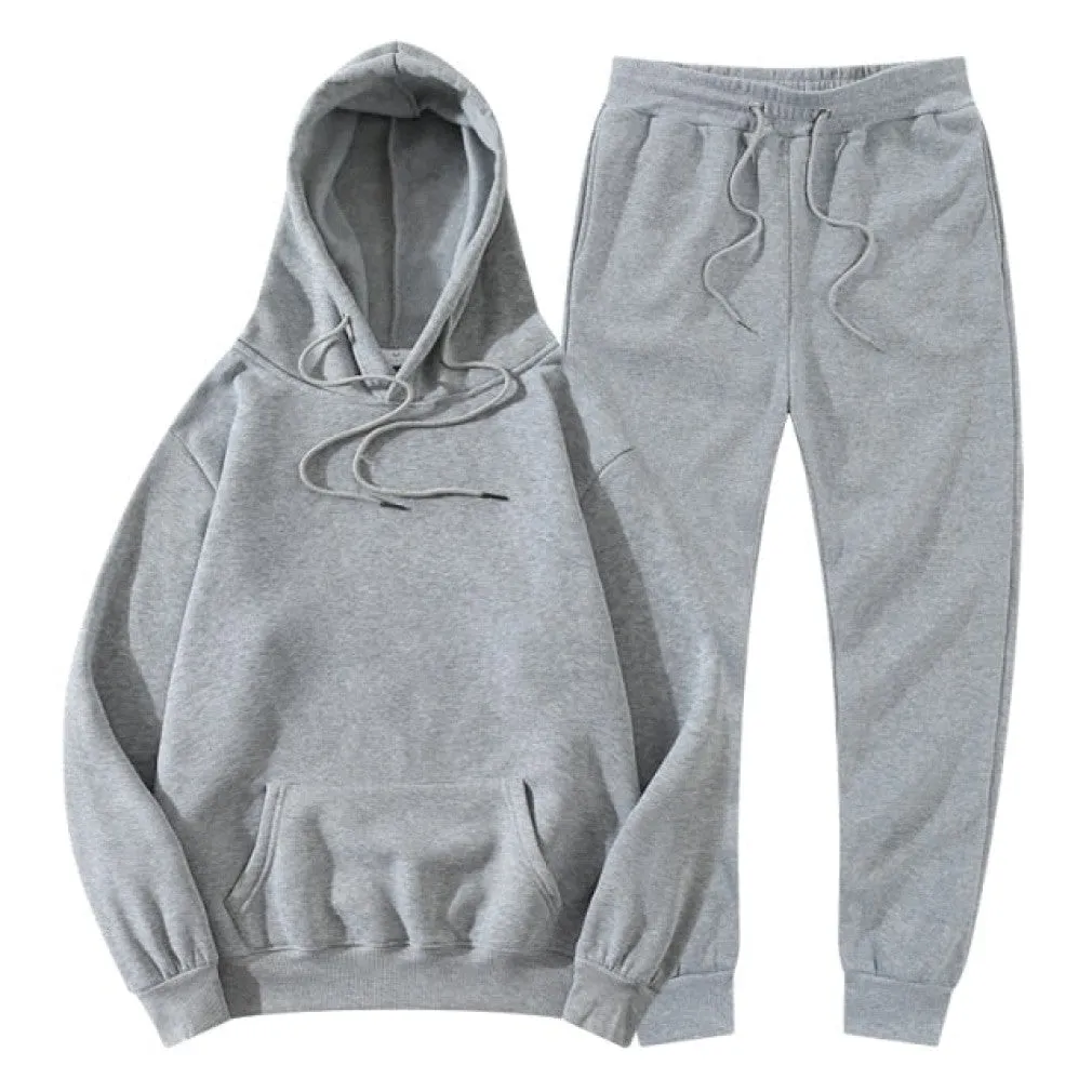 ContiNent 33 Men Women Tracksuit Hoodies Pants Jogging Sweatpants Sets Winter Fleece Jogger Sports Suit Sweatshirt Pullover Fashion