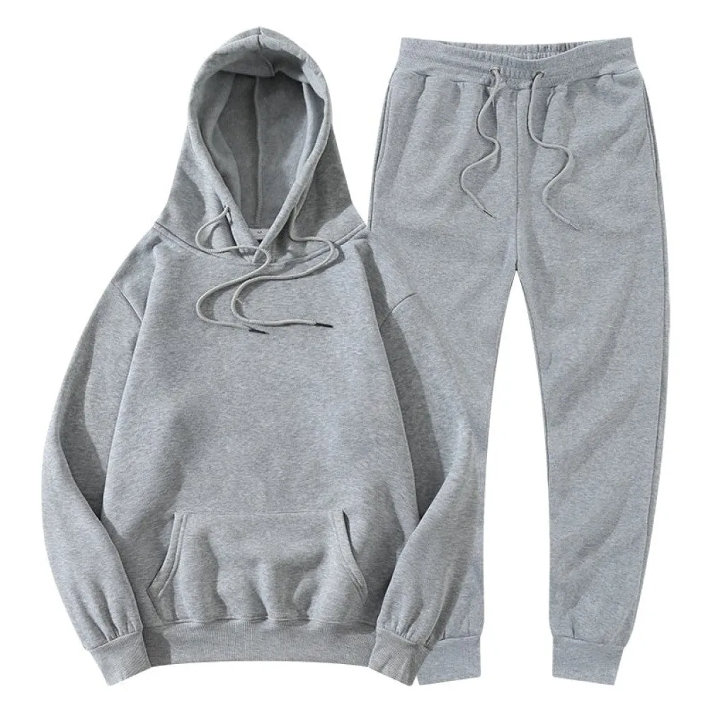ContiNent 33 Men Women Tracksuit Hoodies Pants Jogging Sweatpants Sets Winter Fleece Jogger Sports Suit Sweatshirt Pullover Fashion