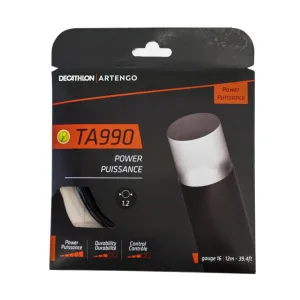 CORDAGE DE TENNIS MONOFILAMENT NOIR TA 990 POWER EN JAUGE 1.20 mm