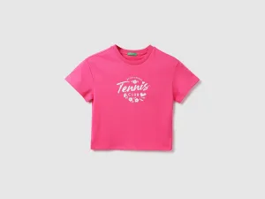 Cotton Printed Round Neck Girls T-shirts