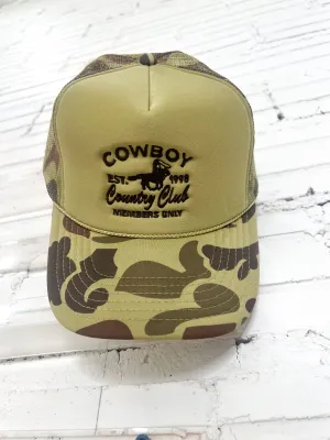 Country Club Cowboy Trucker Hat - Camo