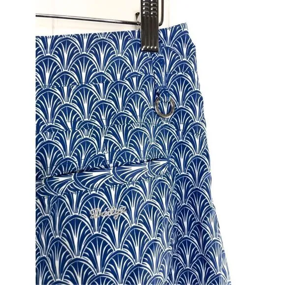 Daily Sports Swedish Blue Design Tennis Golf Skort Size US 8 Polyester