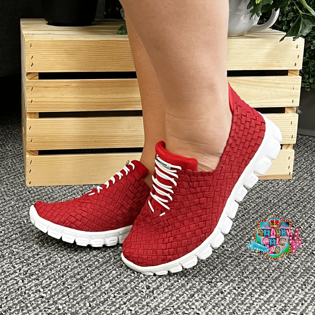 Danielle Tennis Shoes - Red