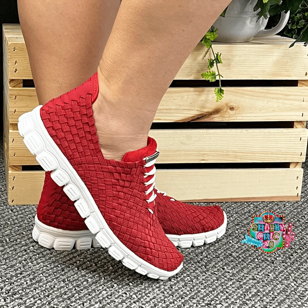 Danielle Tennis Shoes - Red