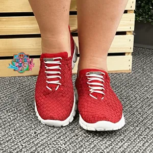 Danielle Tennis Shoes - Red