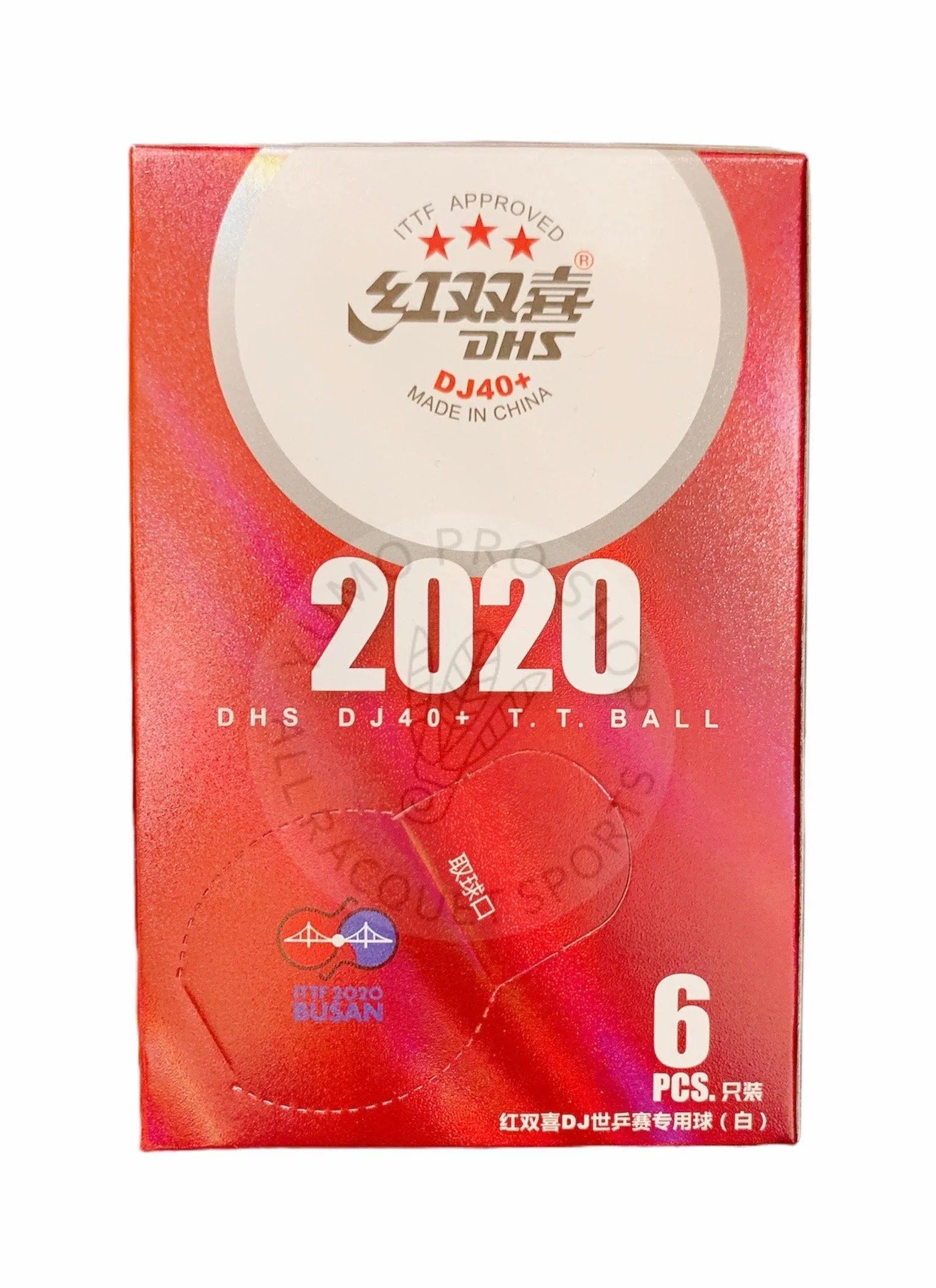 DHS DJ40  3 star ITTF BUSAN World T.T Ball [White]