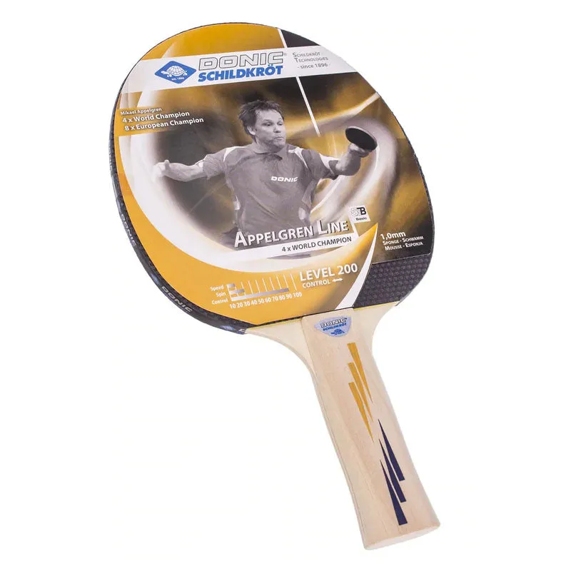 Donic Schildkrot Appelgren Line Level 200 Table Tennis Bat