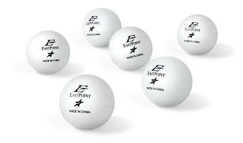 Eastpoint Table Tennis / Ping Pong White Balls 40mm One Star (6 pack)