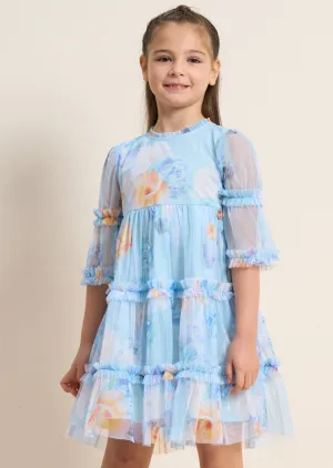 Eleanor Mesh Ruffle Dress