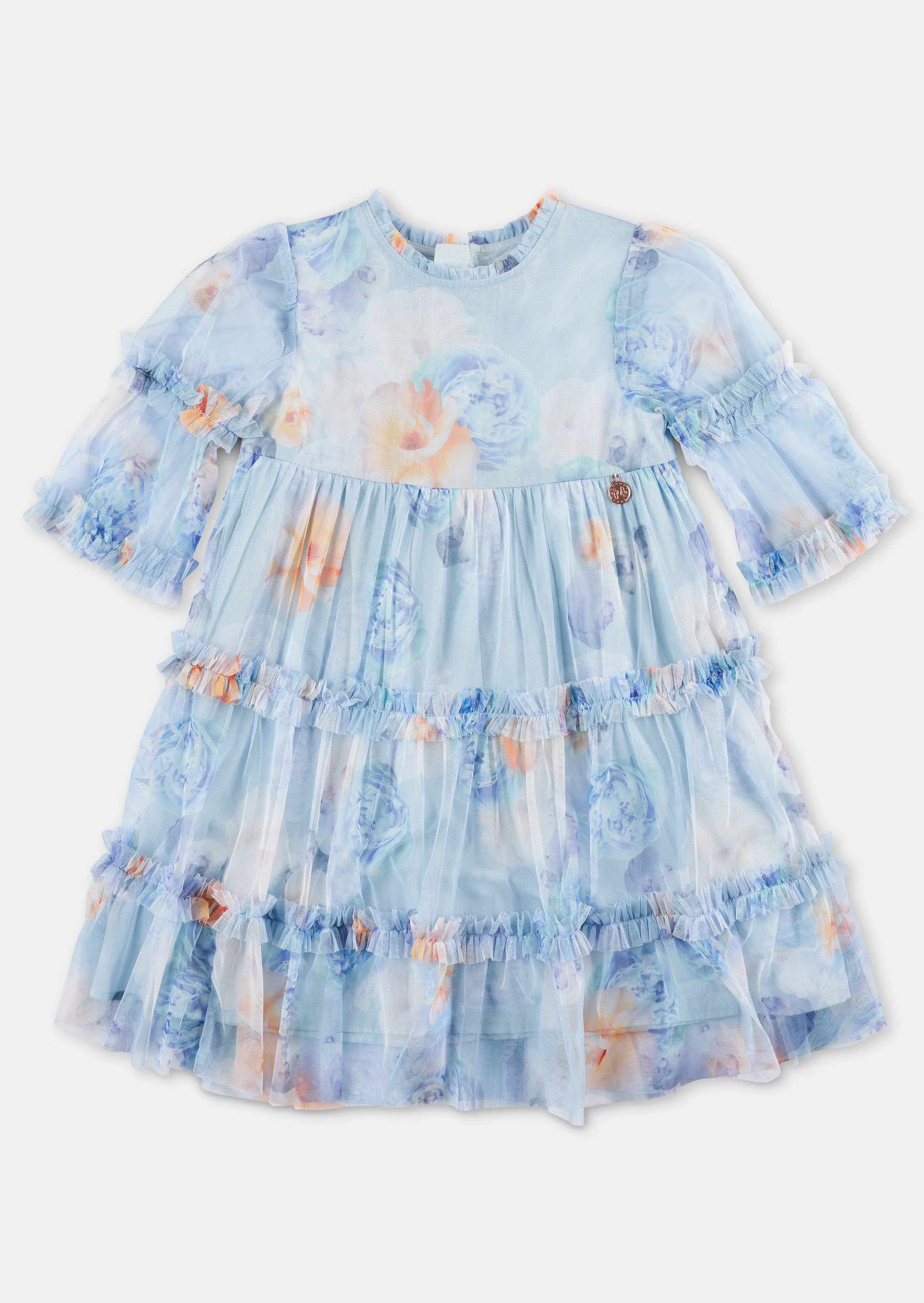 Eleanor Mesh Ruffle Dress