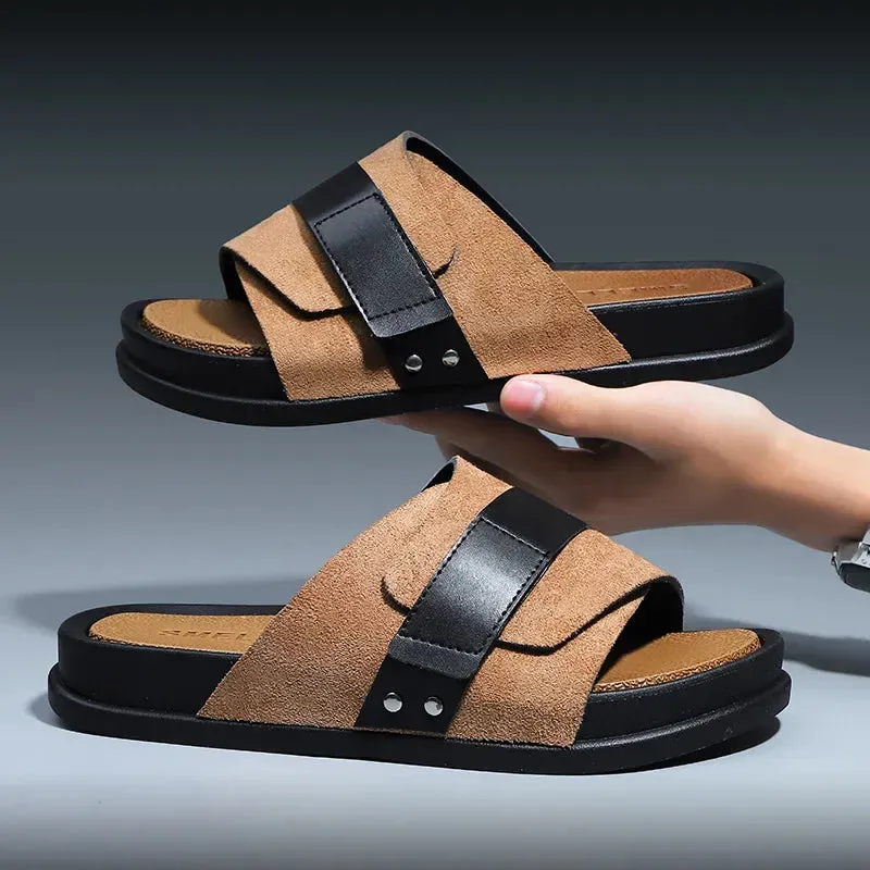 Elegant Comfort Suede-Leather Sneakers