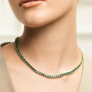 EMERALD TENNIS NECKLACE