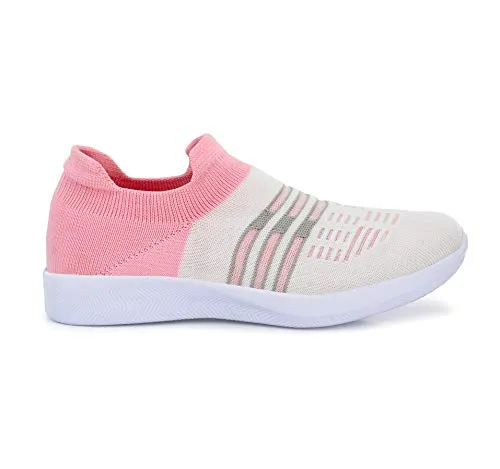 Fashion Tree Timberwood LDS06 Ultra Light Weight Running,Walking,Sports,Gym and Jogging Shoes for Women and Girls in Pink Colour,Size: UK6