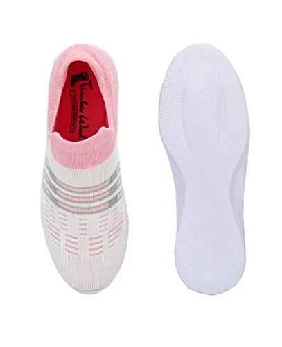 Fashion Tree Timberwood LDS06 Ultra Light Weight Running,Walking,Sports,Gym and Jogging Shoes for Women and Girls in Pink Colour,Size: UK6