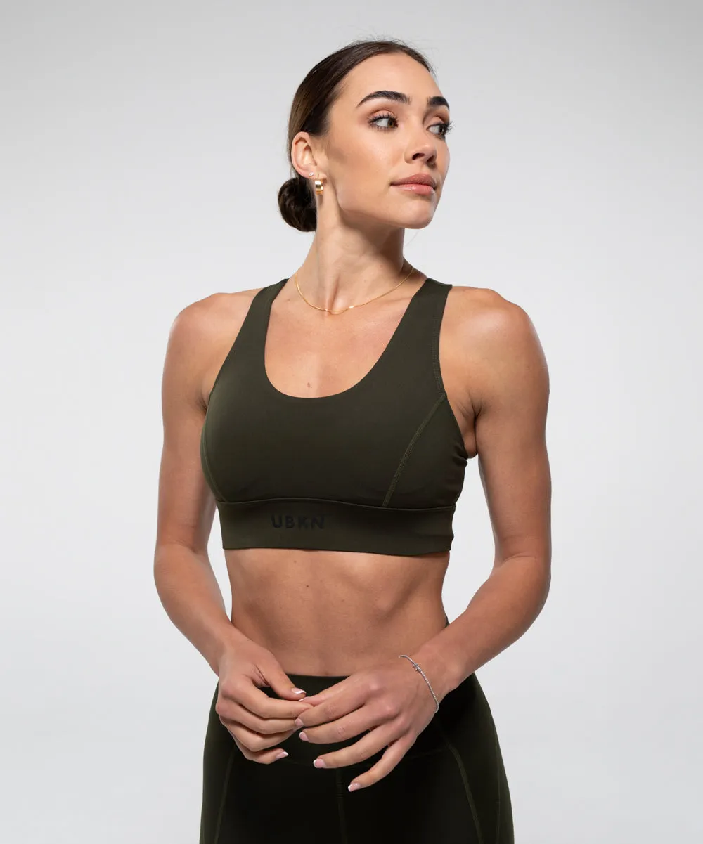 FIERCE Sports Bra in Olive
