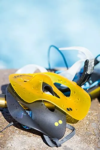 Finis 1.05.033.04 ISO Hand Paddles, Small (Black/Yellow)