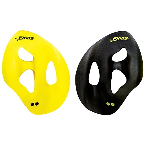 Finis 1.05.033.04 ISO Hand Paddles, Small (Black/Yellow)