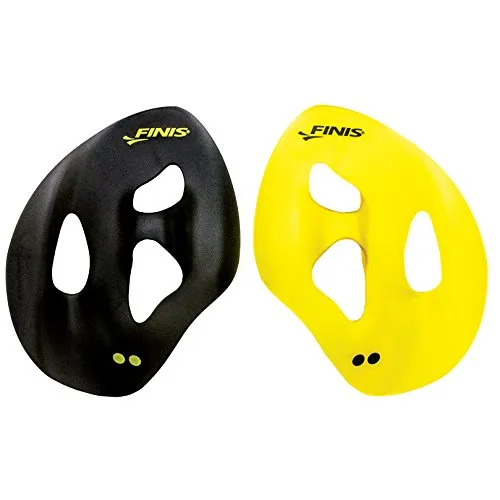 Finis 1.05.033.04 ISO Hand Paddles, Small (Black/Yellow)