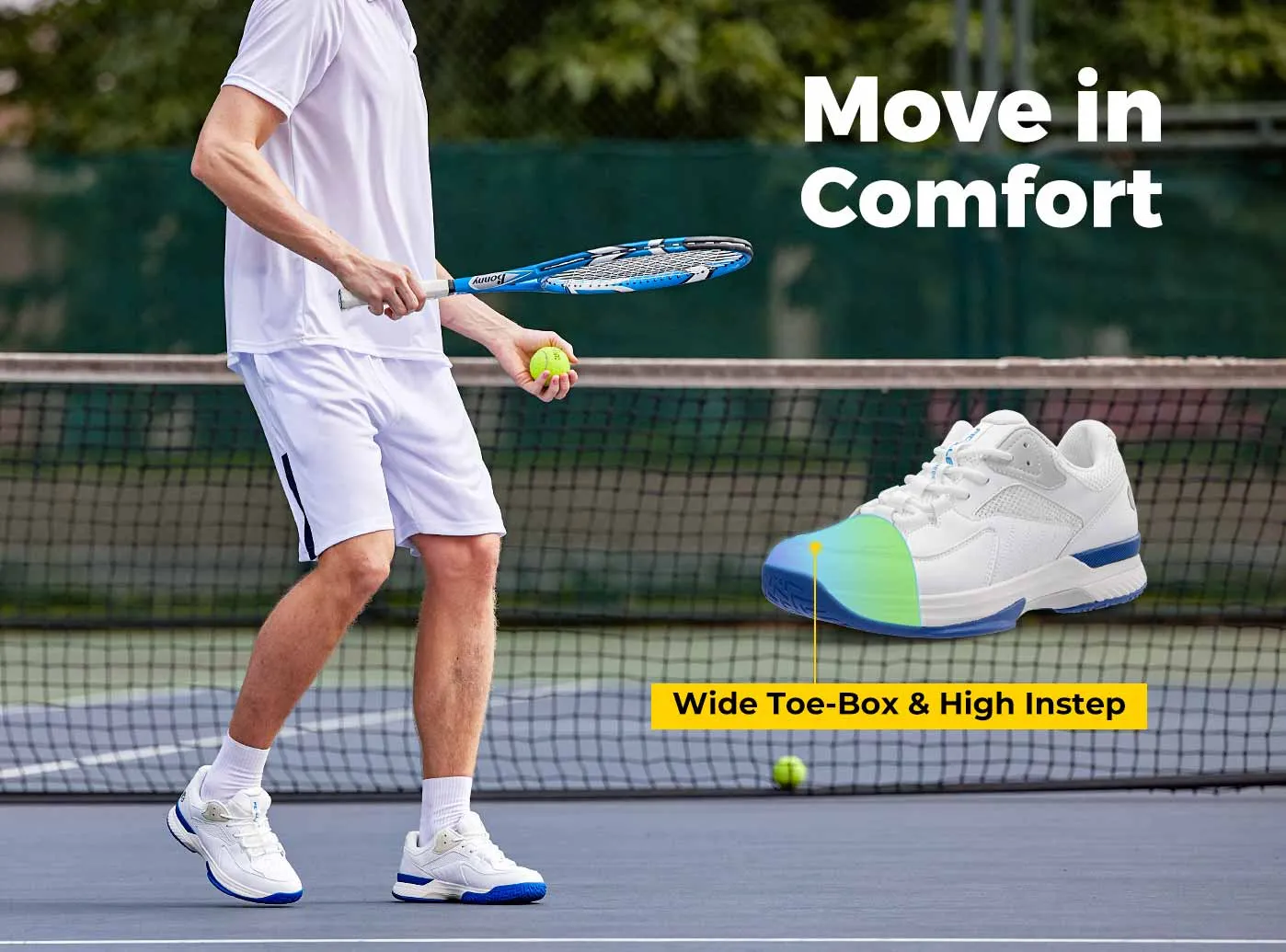 FitVille Men's Amadeus Tennis & Pickleball Court Shoes 2-Pair Bundle by FitVille