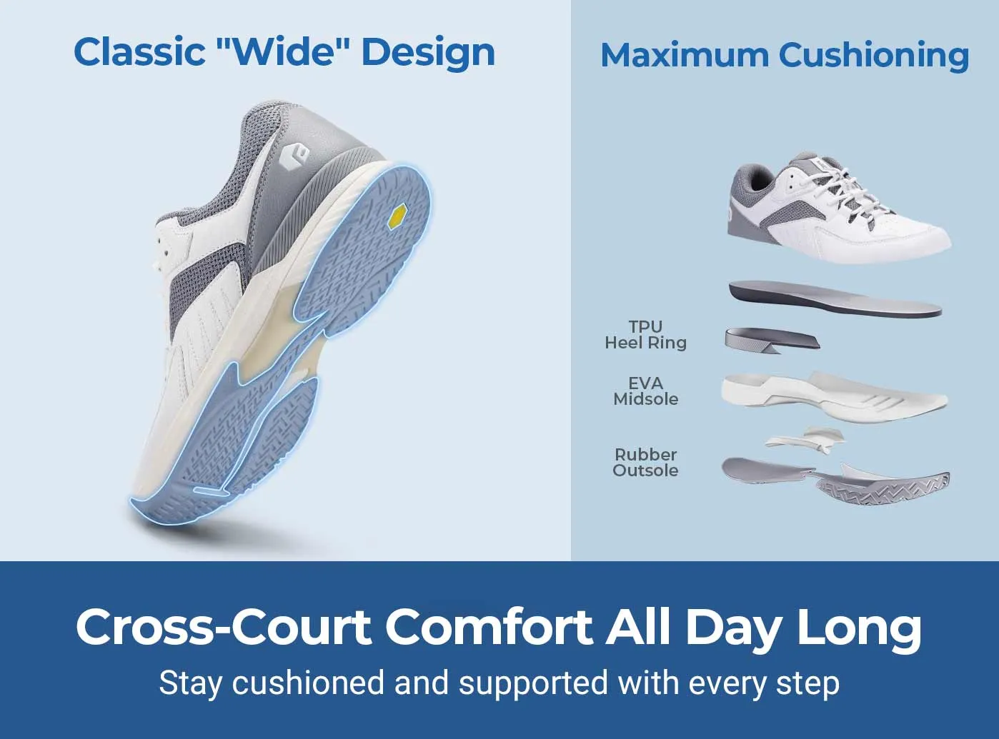 FitVille Men's Court Tennis Amadeus V1 by FitVille