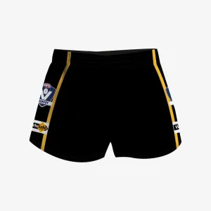 Footy Shorts - Black/Gold/Black