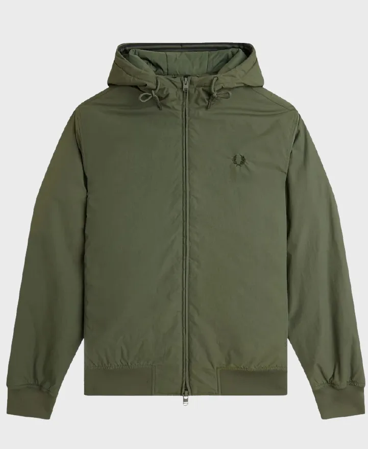 Fred Perry J8616 Hooded Brentham Jacket X21 Lrl Wrth Green