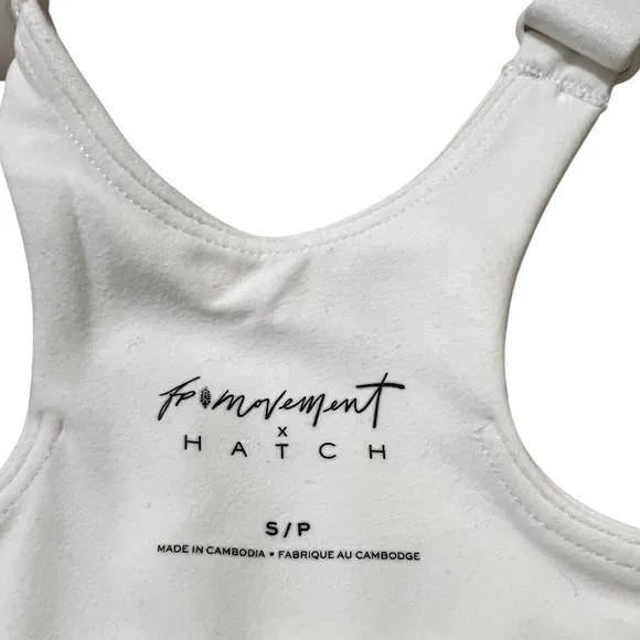 Free People Movement X Hatch Never Better Square Neck White Maternity Bra S NWT