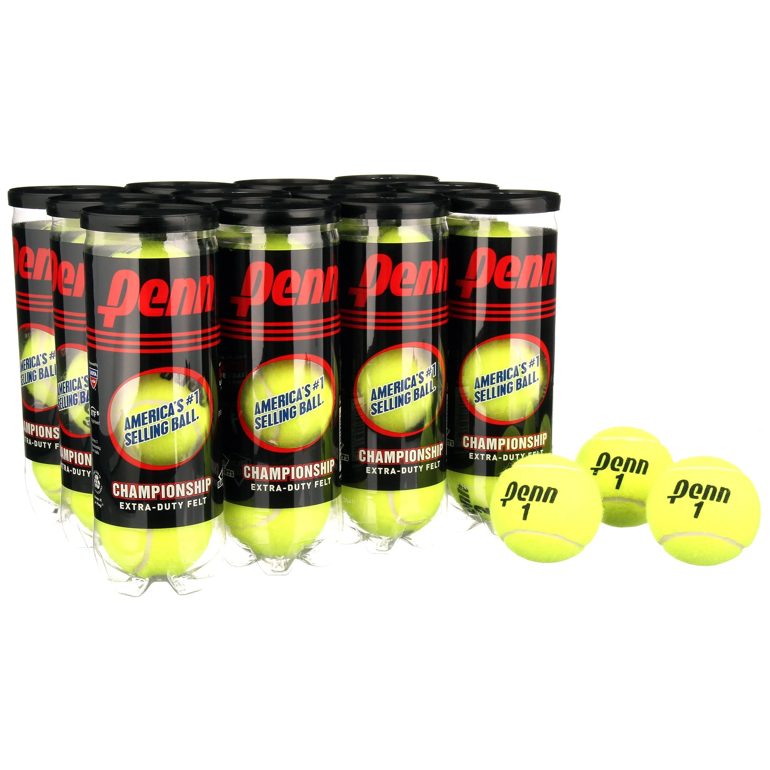 Free Shipping Penn Championship Extra Duty Tennis Balls (12 cans, 36 balls)