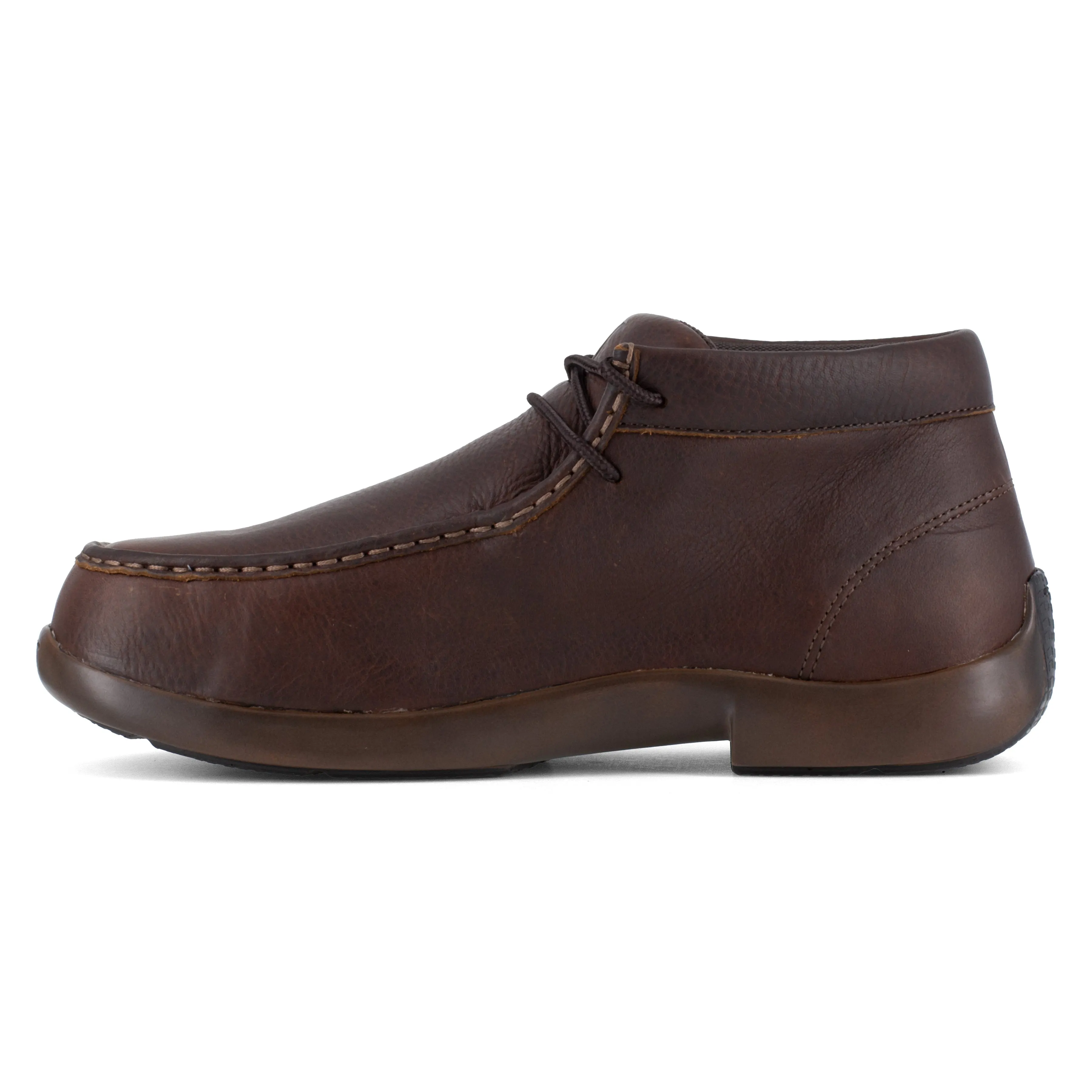 Frye Supply Men's Safety Crafted Utility Composite Toe Moccasin Work Shoe - Brown - FR40701