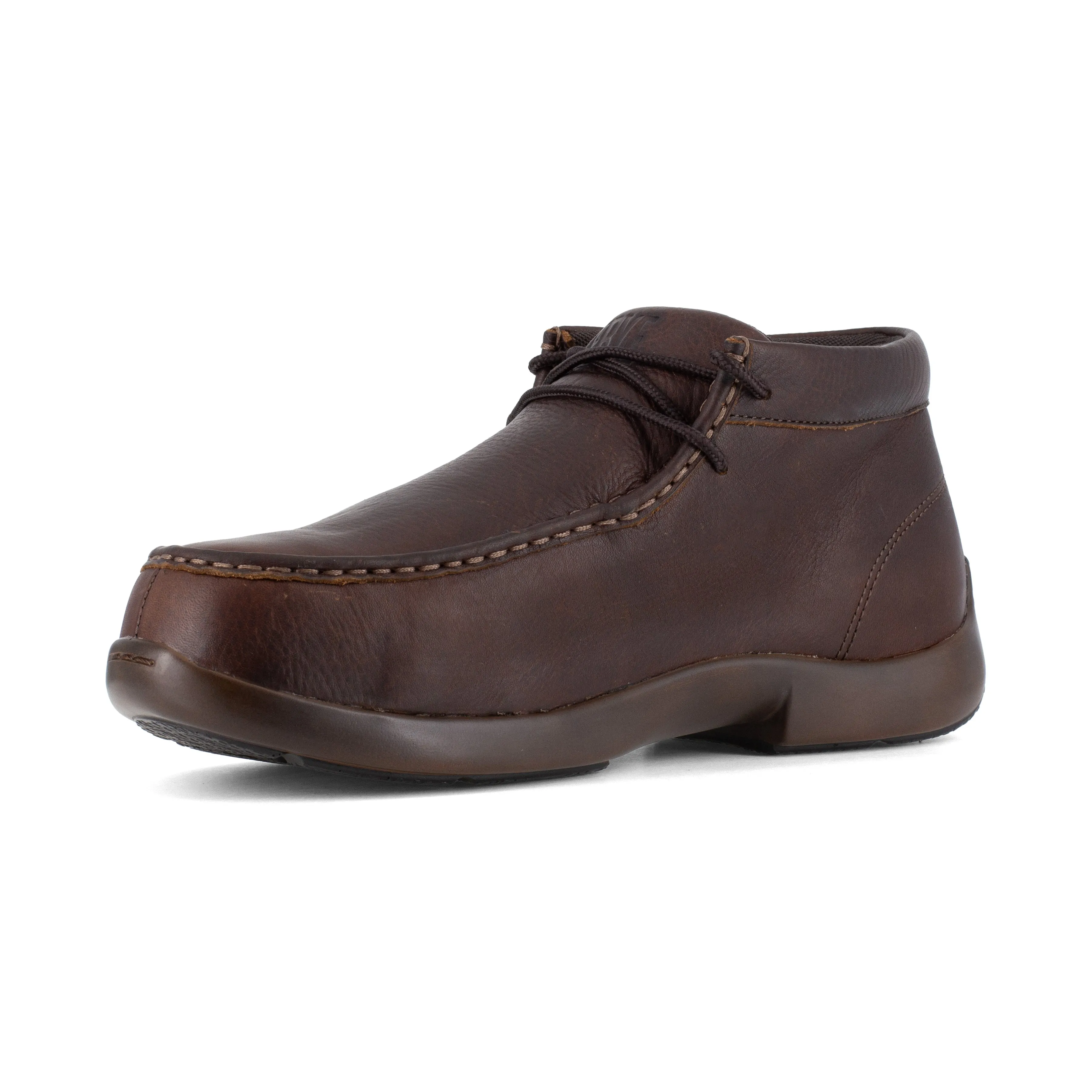 Frye Supply Men's Safety Crafted Utility Composite Toe Moccasin Work Shoe - Brown - FR40701