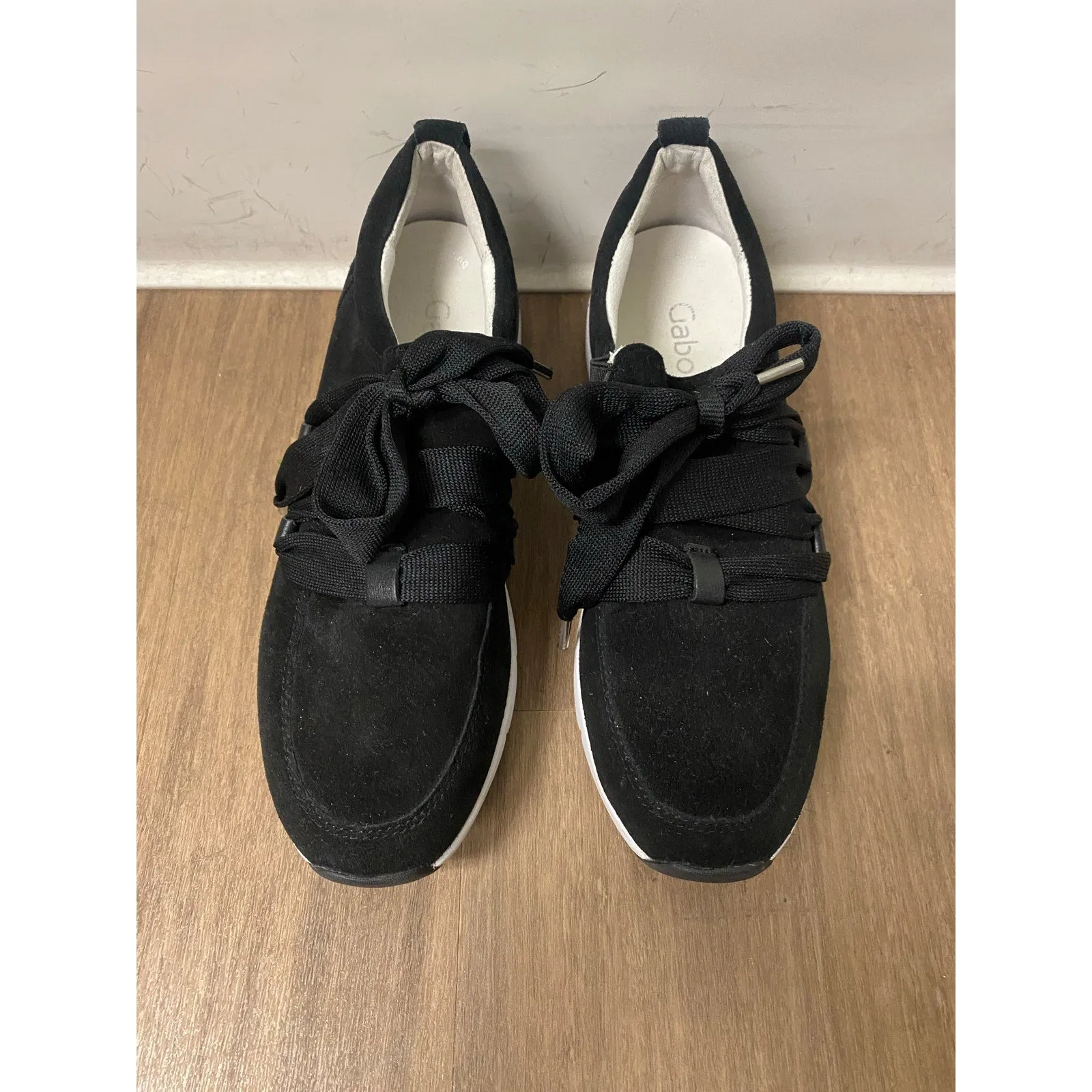 Gabor Black Suede Tennis Shoes. Sz 6.5