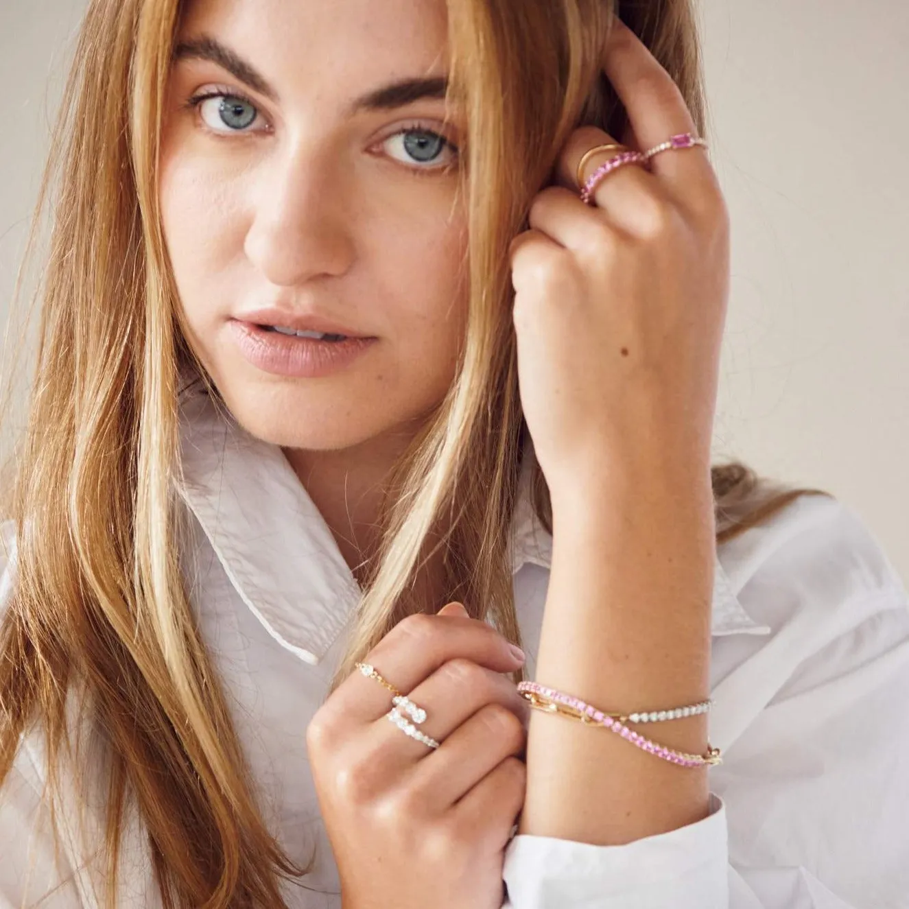 Gemstone Paperclip Link Bracelet