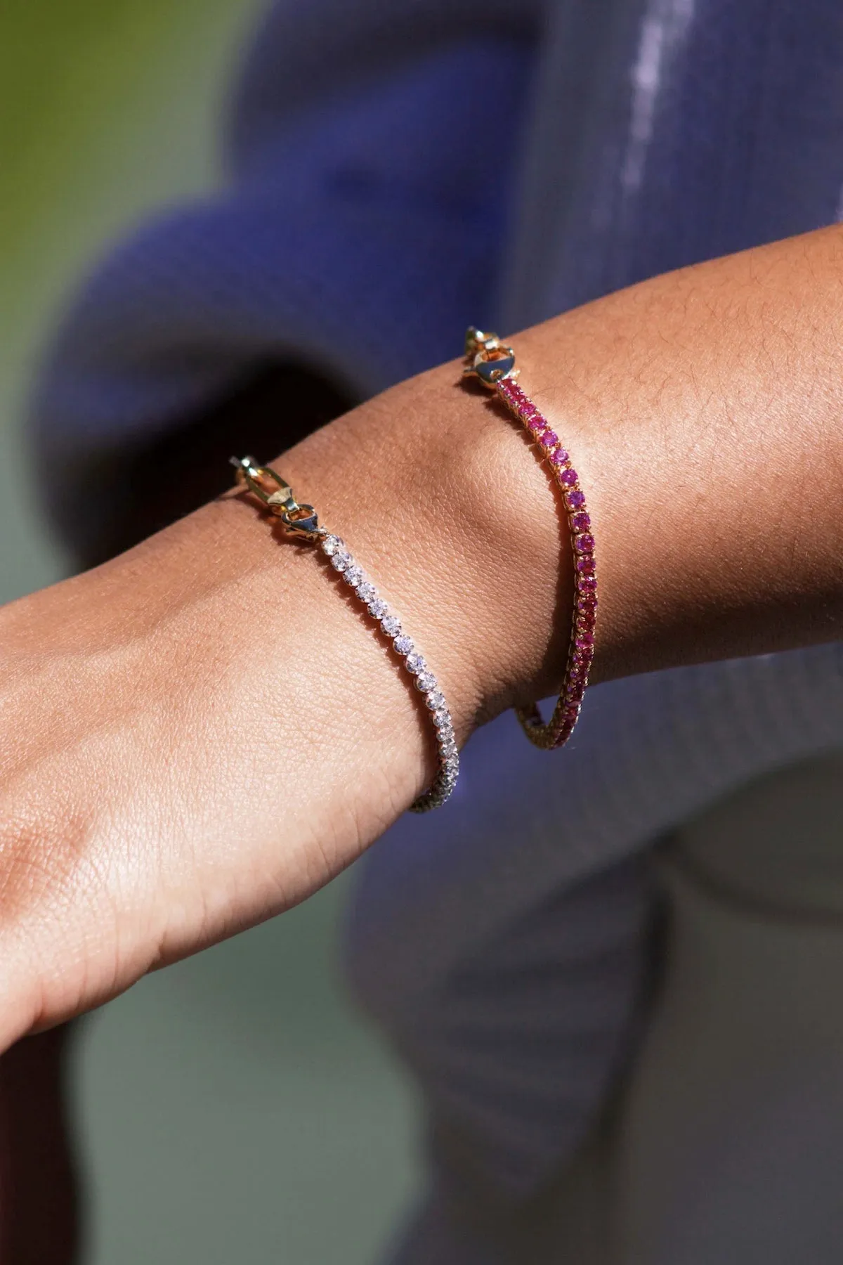 Gemstone Paperclip Link Bracelet