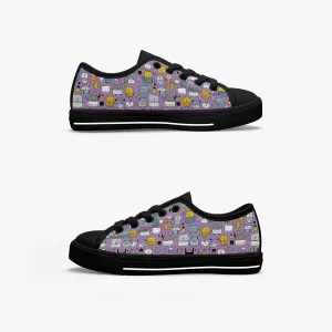 Girl's Kid’s Low-Top Canvas Shoes-Black
