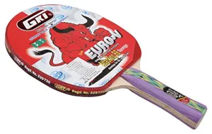 GKI Euro V Wooden Table Tennis Racquet (Multicolor)