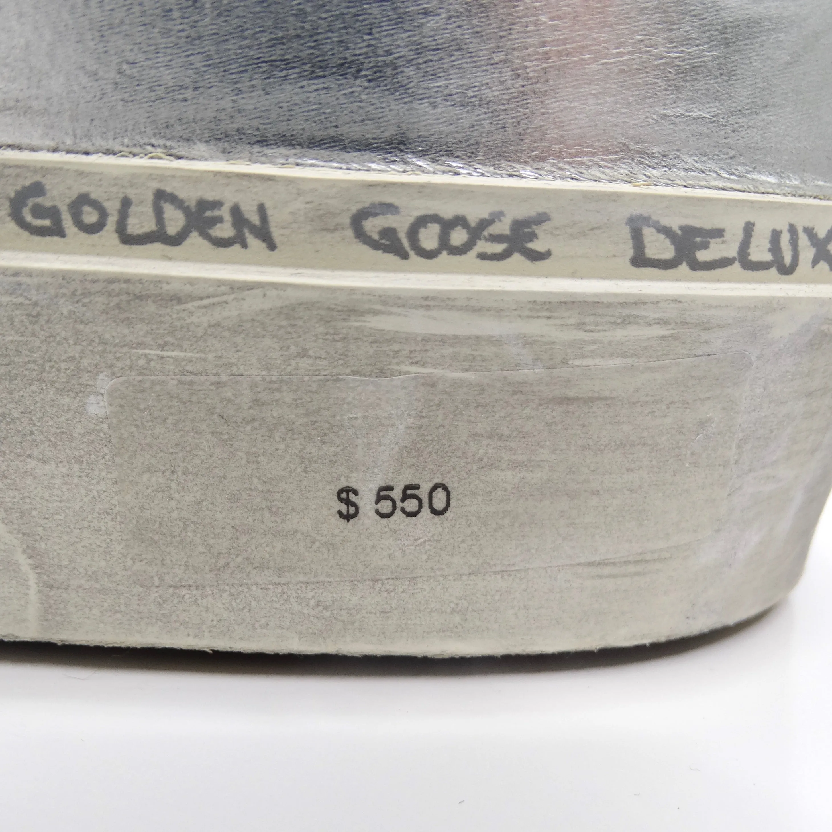 Golden Goose Silver/Pink Leather And Glitter Superstar Low Top Sneakers