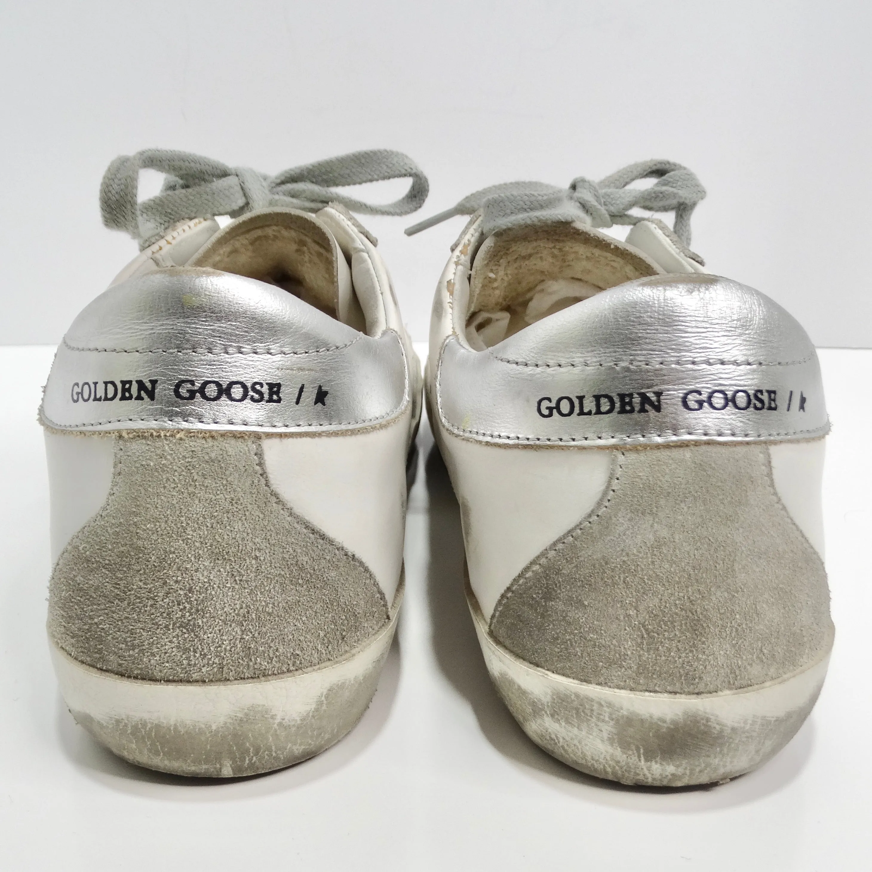 Golden Goose White Leather Super Star Sneakers