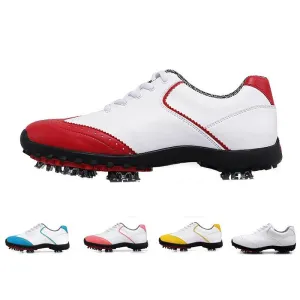 Golf Shoes Womens White Fashion Sports Shoes Waterproof Non-slip Training Shoes Ladies Active Nail Soles Breathable Sneakers