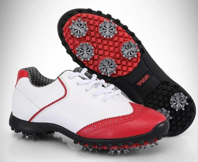 Golf Shoes Womens White Fashion Sports Shoes Waterproof Non-slip Training Shoes Ladies Active Nail Soles Breathable Sneakers