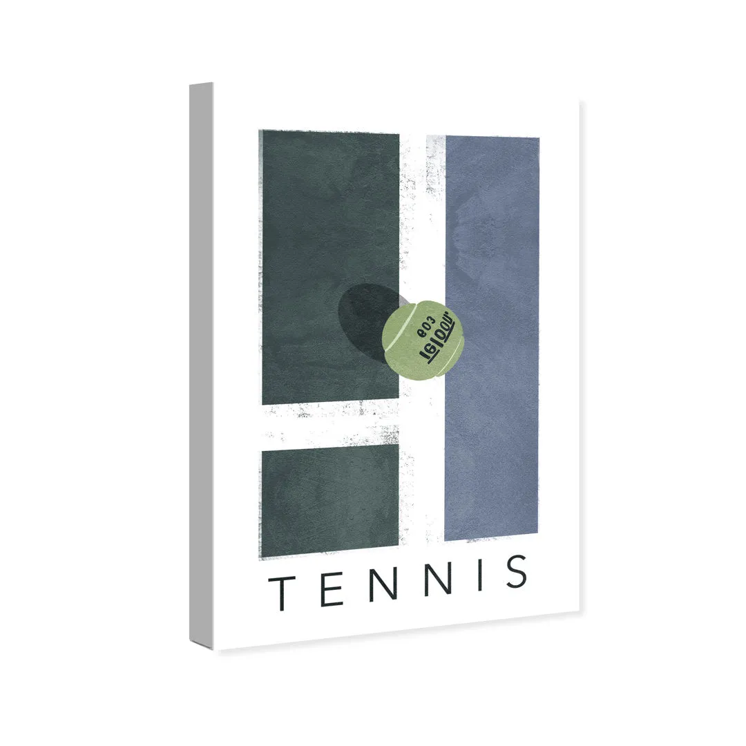 Green Tennis - Graphic Art on Canvas Oliver Gal Prints Size: 24" H x 16" W Format: Wrapped Canvas