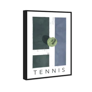 Green Tennis - Graphic Art on Canvas Oliver Gal Prints Size: 45" H x 30" W Format: Black Framed