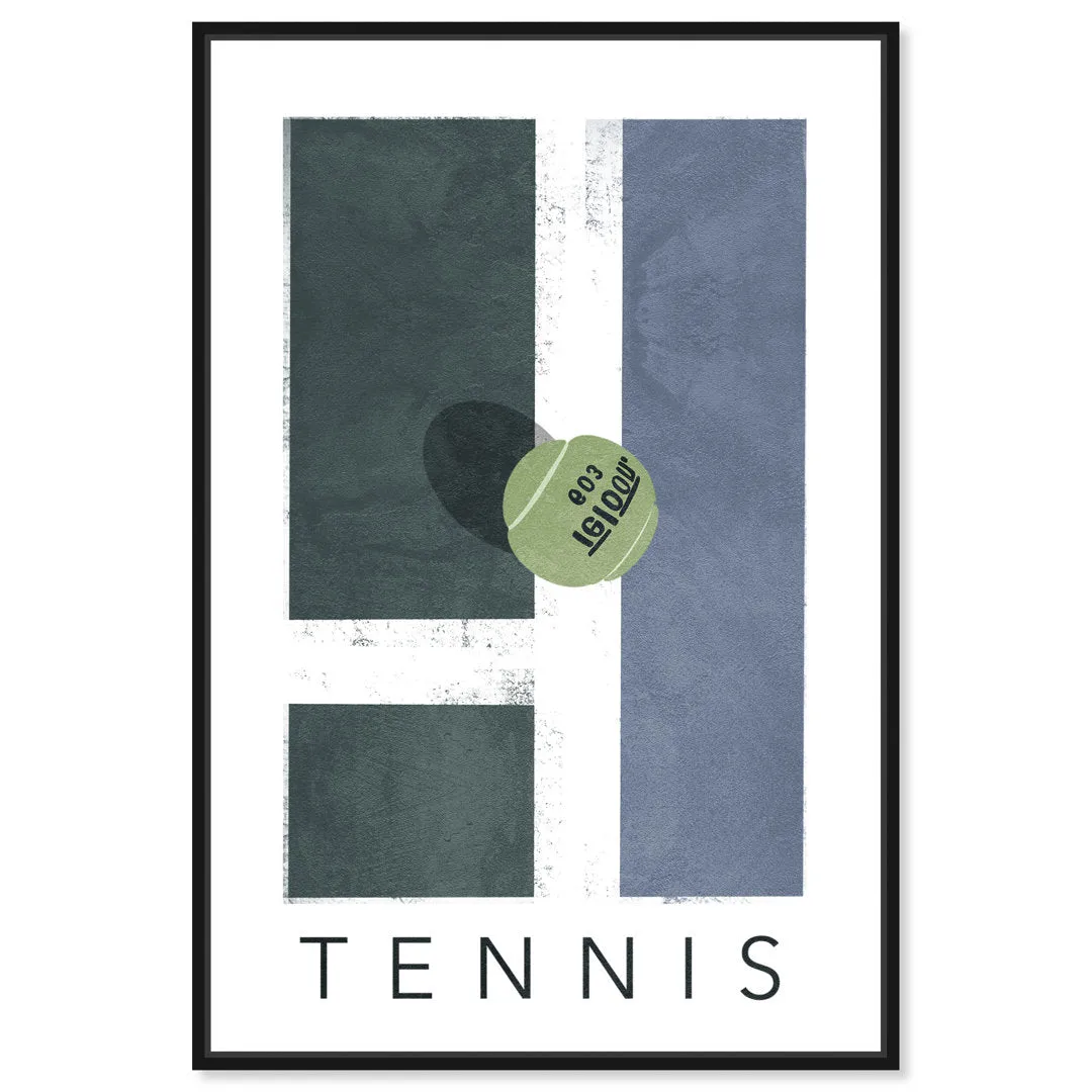 Green Tennis - Graphic Art on Canvas Oliver Gal Prints Size: 45" H x 30" W Format: Black Framed